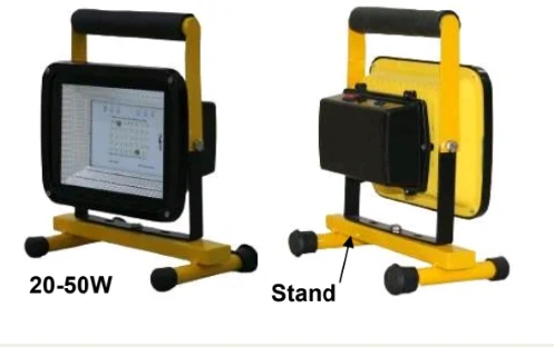 Emergency rechargeable LED floodlight