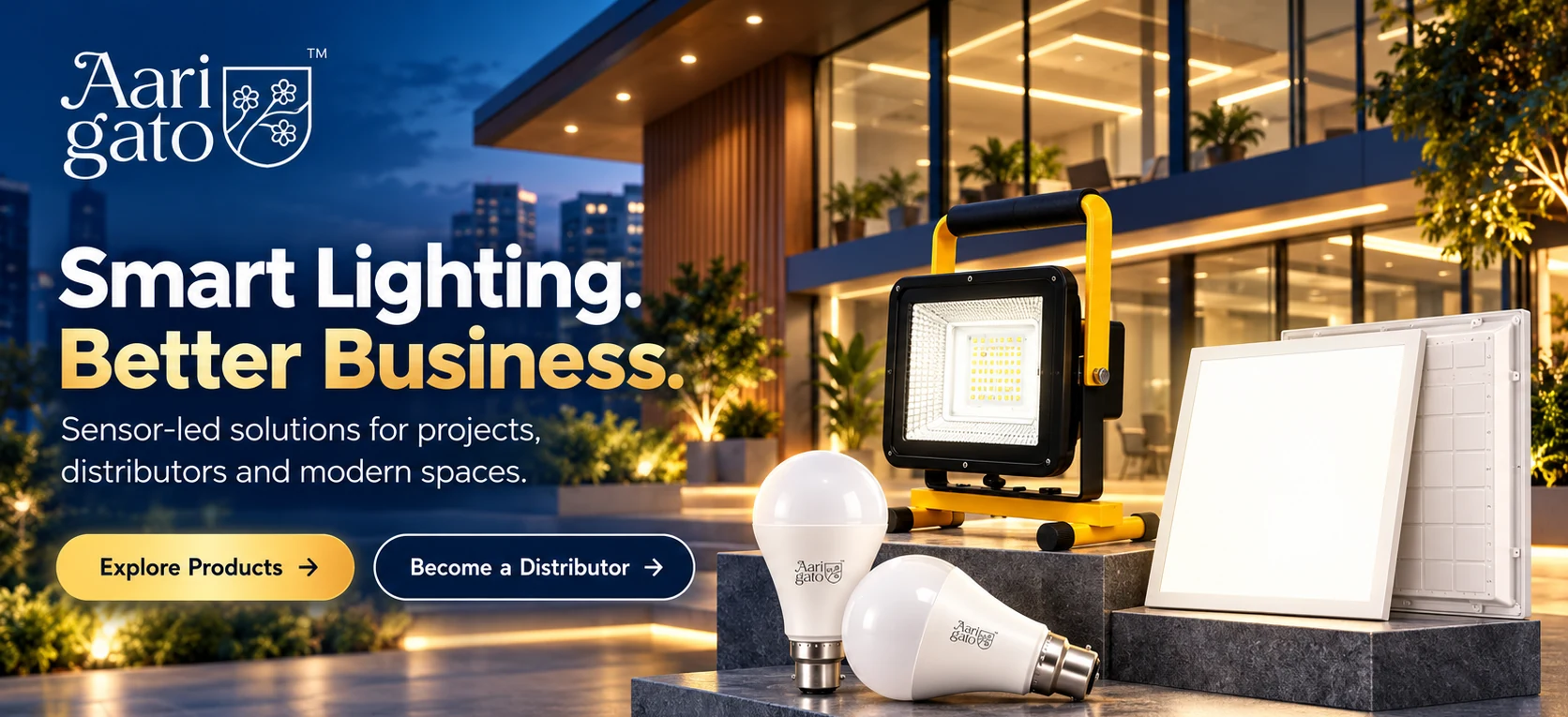 Arigato Life lighting campaign: Smart lighting. Better business.