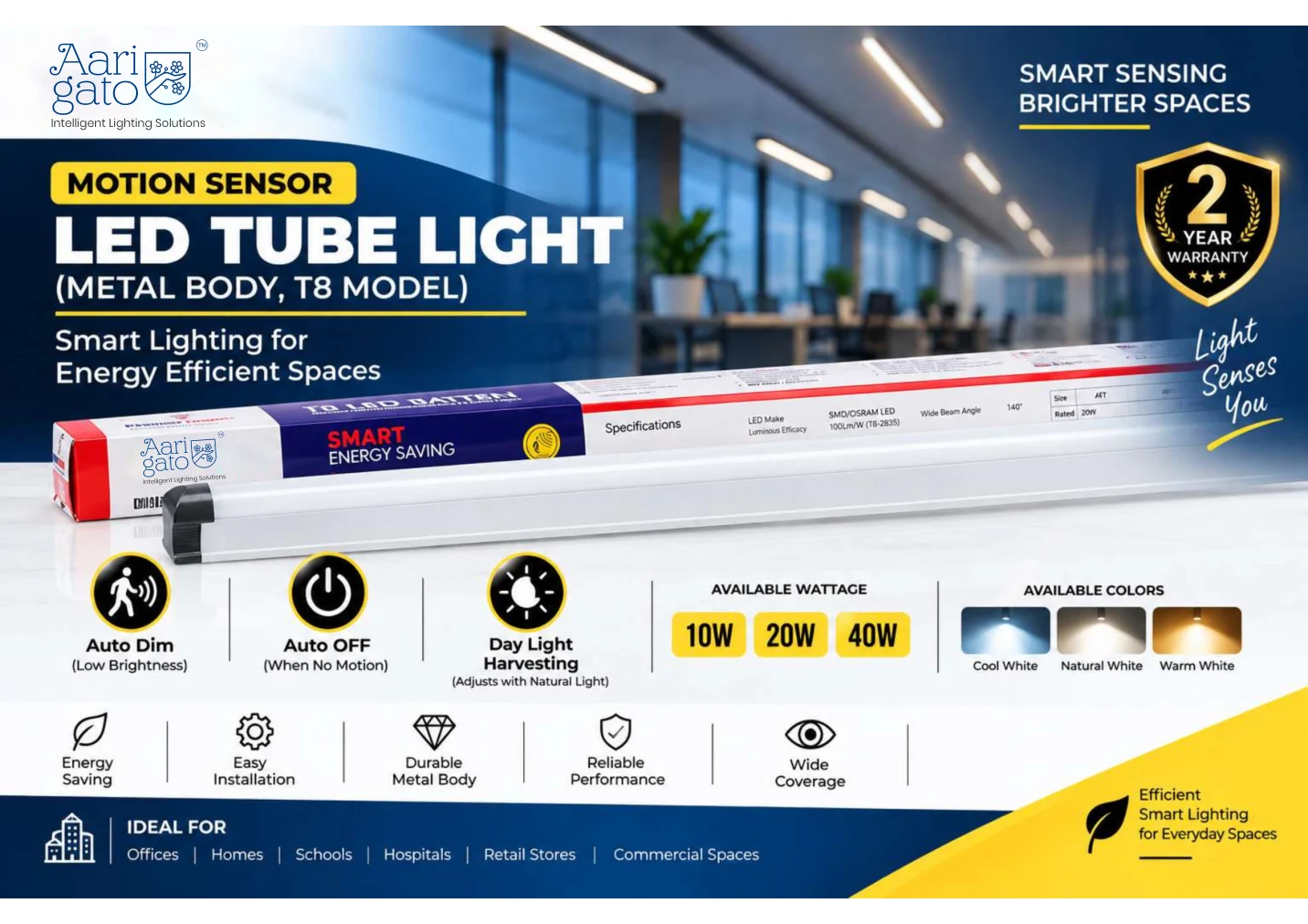 Original Arigato product catalogue: T8 Motion Sensor Tube