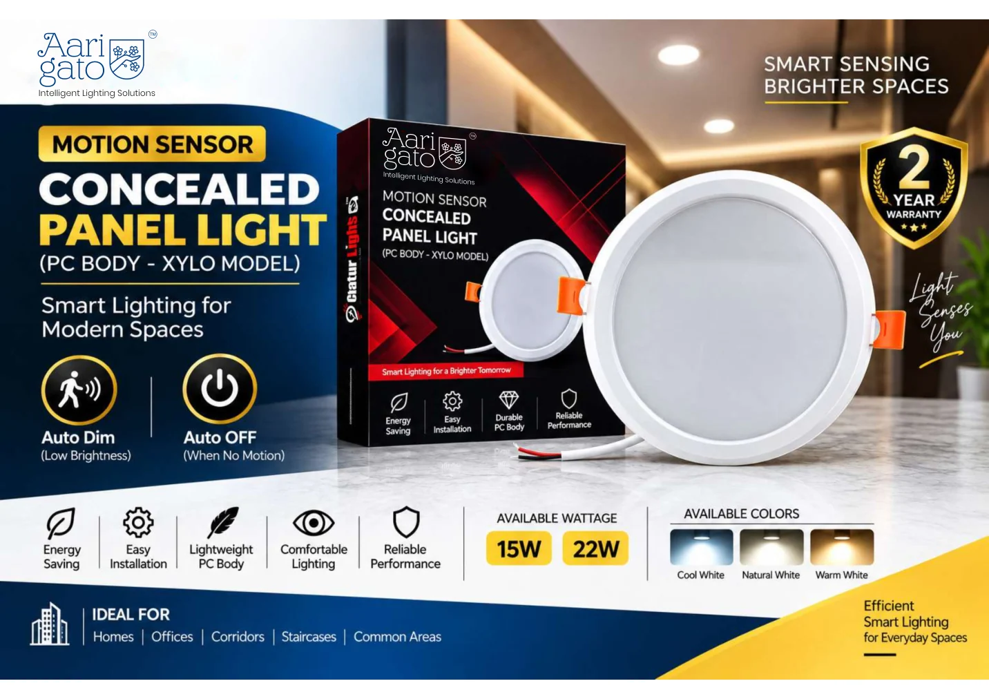 Original Arigato product catalogue: Concealed Sensor Panel — Metal