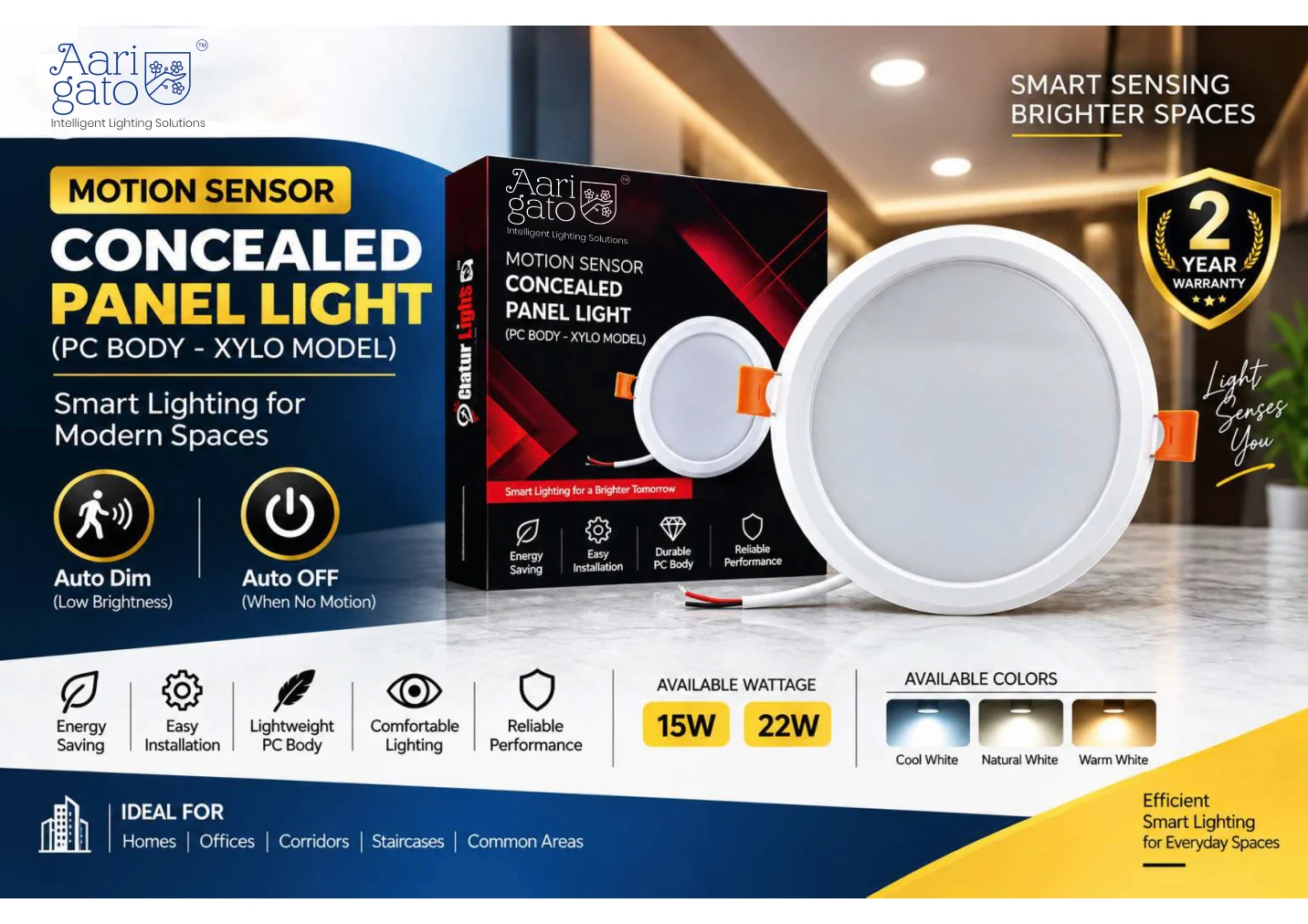 Original Arigato product catalogue: Concealed Sensor Panel — XYLO
