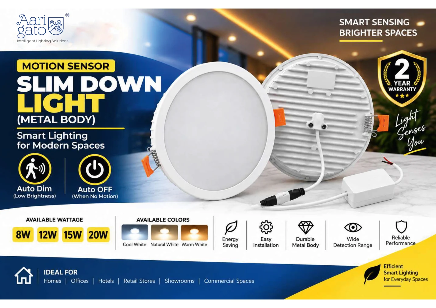 Original Arigato product catalogue: Slim Sensor Downlight