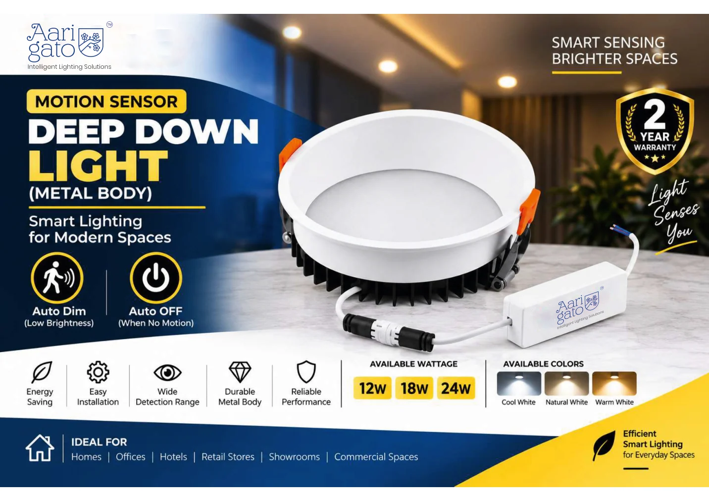 Original Arigato product catalogue: Deep Sensor Downlight